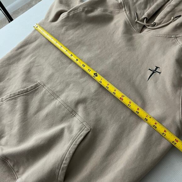 Three Nails Hoodie Sweatshirt Tan Women Size XL - Picture 3 of 10
